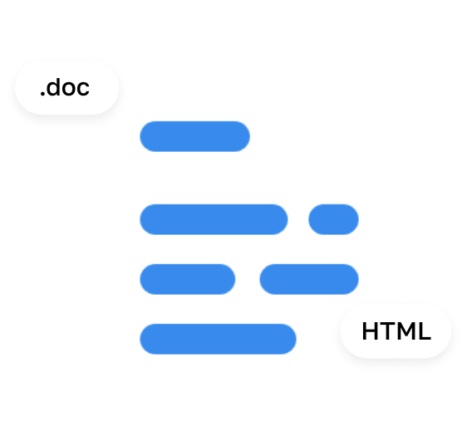 Export content effortlessly (html, .doc, .xlxs, .pdf)